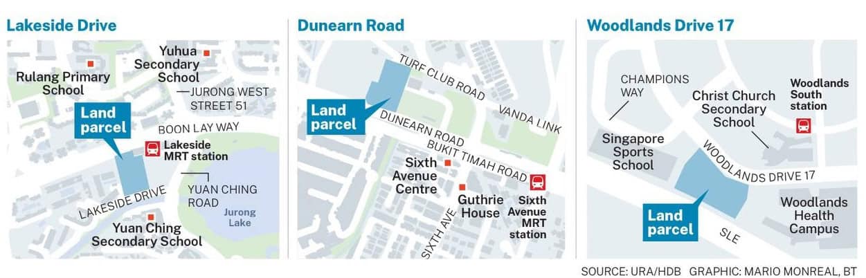 Singapore Launches Three Key Residential Sites in Jurong Bukit Timah and Woodlands 1