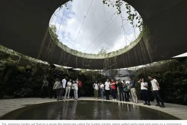 The Japanese Garden will feature a gorge like landscape called the Sunken Garden